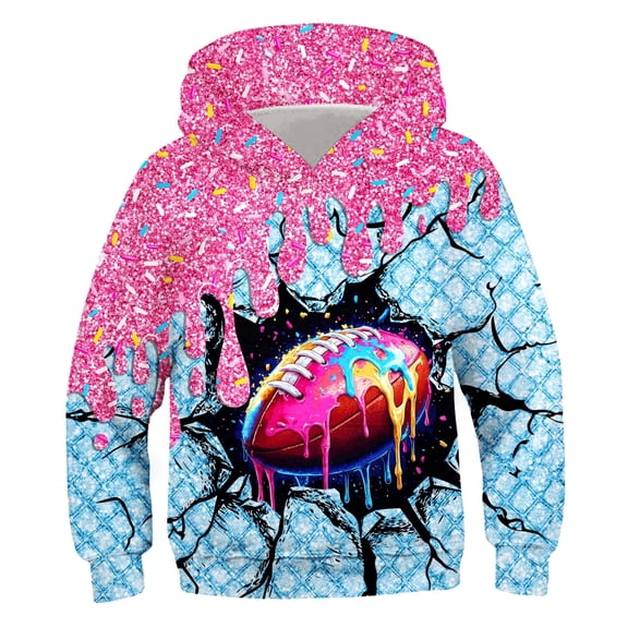 VeFlora Boys Hoodies for Kids 3D Printed Hooded Sweatshirt with Pockets Long Sleeve Kids Pullover Tops