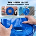 thumbnail image 5 of BENTISM Swimming Pool Filter Backwash Hose with Clamps 2'' x 50' Premium PVC Lay Flat Discharge Hose Blue Weather and Chemical Resistant, 5 of 9