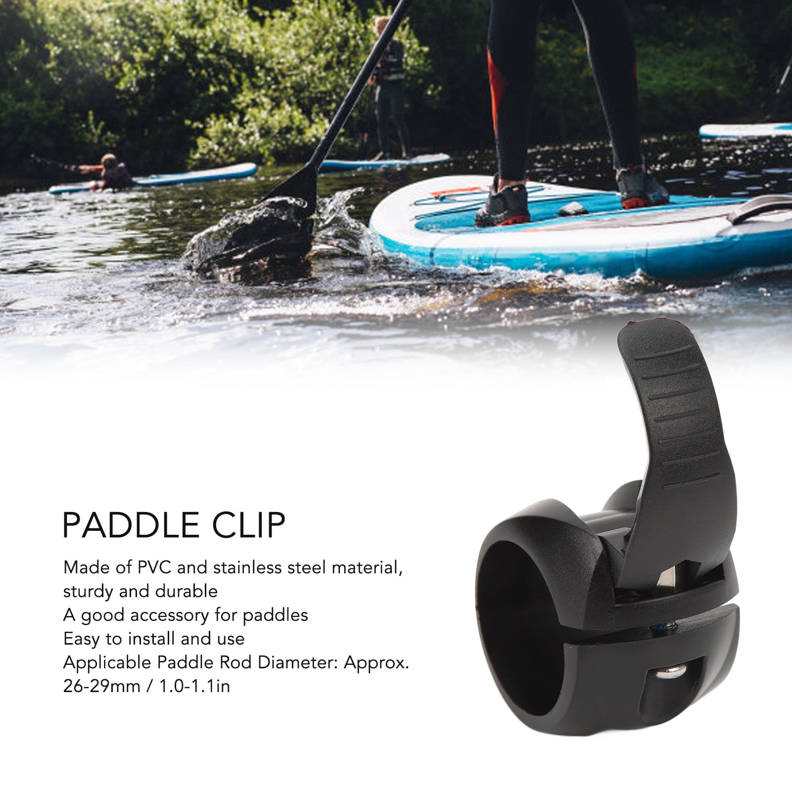 Collier De Pagaie à Dégagement Rapide Pour Bateau Pneumatique - Acier Inox, 7.6cm