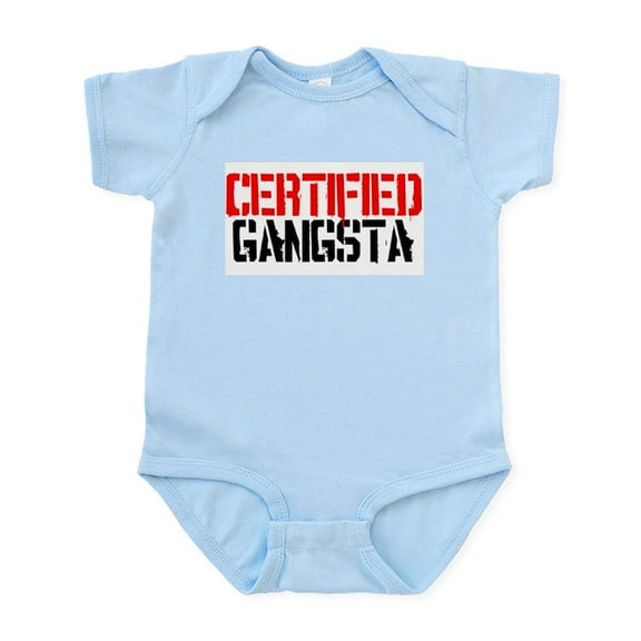 CafePress - Certified Gangsta Infant Bodysuit - Baby Light Bodysuit, Size Newborn - 24 Months
