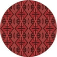 thumbnail image 1 of Ahgly Company Machine Washable Indoor Round Transitional Saffron Red Area Rugs, 4' Round, 1 of 7