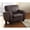 Dark Brown, variant on Lexicon Rubin Bonded Leather Accent Chair in Dark Brown