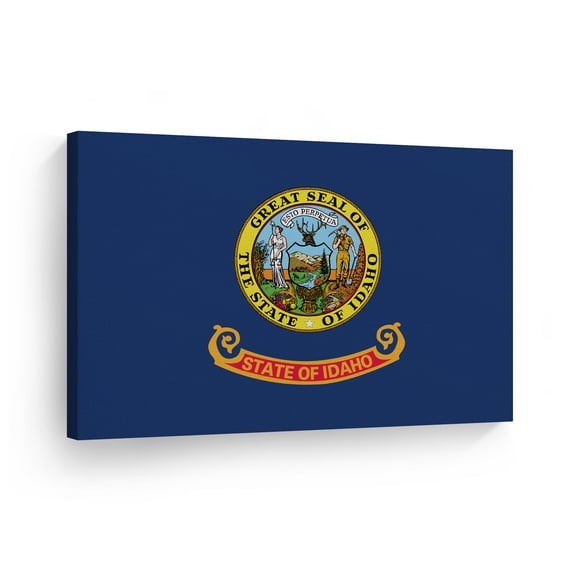 Smile Art Design Idaho State Flag CANVAS PRINT State Capital of the USA Flag Canvas Wall Art US State Flag Wall Art Home Decoration Living Room Dorm Office Decor Ready to Hang Made in the USA 30x40