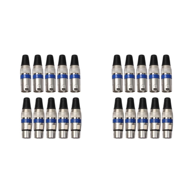 maskred 10piece Audio Cable Connector Reliable Link For Crystal Clear Audio Transmission Durability Blue 2Set