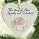 thumbnail image 2 of Adorno de amistad en forma de corazón de cristal marino de cerámica | Decoración de recuerdo para amigas leales | Regalo colgante para hermanas o lazos de amistad para toda la vida, 2 of 2