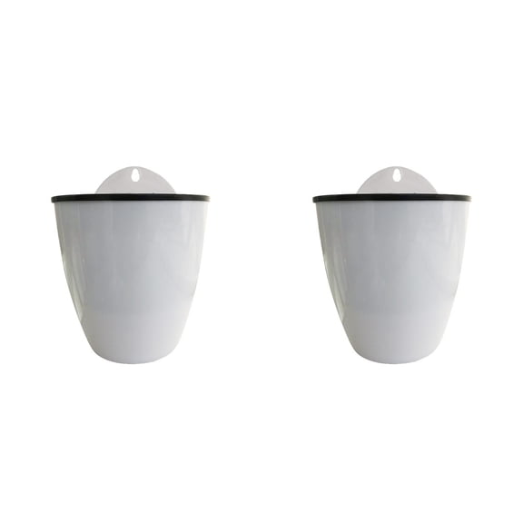 2PCS 5IN Self Watering Planter with Inner Pot,Hanging Planters,Wall Mounted Plants Holder,Small Flower pots Indoor Out Flowerpot with Hook for All House Plants