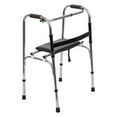 thumbnail image 5 of BIWEIBO Senior Walker, Height Adjustable Stair Walkers, Standard Walker with Detachable Seat Support to 330lbs, Lightweight Folding Stainless Steel Adult Walker, 5 of 12
