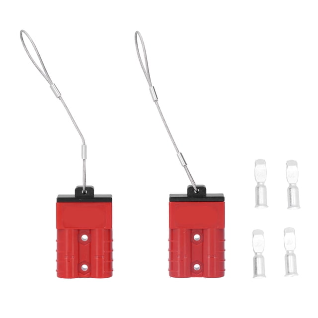 Juego de 2 conectores rápidos de batería, kit de enchufes de mazo de cables, 50 A, 12-36 V CC, para coche, barco, camión
