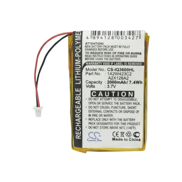 Replacement Battery For Garmin 3.7v 2000mAh GPS, Navigator Battery