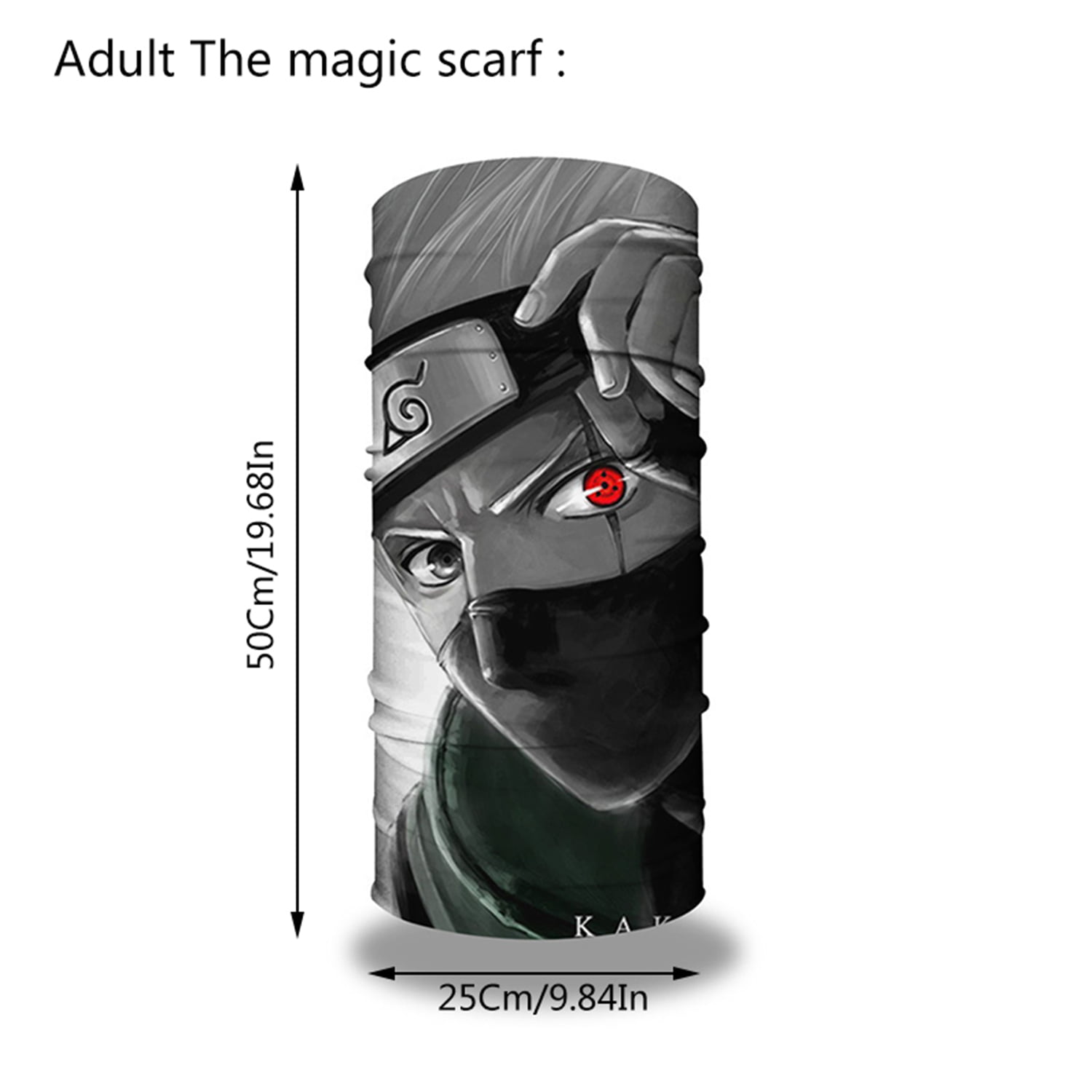 Anime multifunctional Ninja kakashi magic mask anti-ultraviolet protection  neck leggings shield scarf headgear 