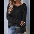 thumbnail image 4 of Blusa de Moda para Mujer con Aberturas y Hombros Descubiertos, de Suave y Mangas , para Exteriores. Negro L, 4 of 7