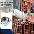 thumbnail image 3 of UPKOCH 1Set Hanging Pet Bowls Elevated Structure Silver Stainless Steel Dog Feeding .9*3.9*1.8in, 3 of 8