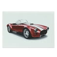 thumbnail image 1 of Cars Cutting Board, Old-Fashioned Vintage Coupe Car Automobile Illustration with Digital Smooth Color Effects, Decorative Tempered Glass Cutting and Serving Board, Large Size, Red, by Ambesonne, 1 of 1