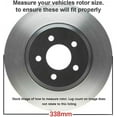 thumbnail image 3 of Detroit Axle - 13.31" inch Front Drilled and Slotted Disc Brake Rotors for 2003-2009 Toyota 4Runner Lexus GX470, 3 of 7