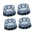 thumbnail image 3 of LeeQinersw 4 Pieces Guitar Knobs 6mm(0.24") Dia Shaft Pots Bass Knob Repair Maintenance CLear Black, 3 of 9
