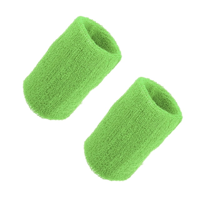 Muñequeras de Algodón Absorbente de Sudor Unique Bargains Cian 8x10cm