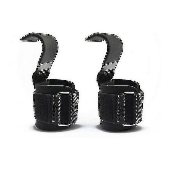 2 Pcs Weight Lifting Hooks Hand-bar Wrist Straps Gym Fitness Hook Weight Strap Pull-ups Power Lifting Gloves For Weight Training