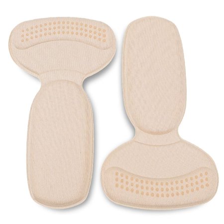 3 Pairs Adjustable Antiwear T Shape Large Shoes to Small Shoe Cushion Foot Heel Pad Inserts Insoles Feet Protector BEIGE 3PCS