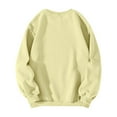 thumbnail image 4 of Dwralegc Women's Halloween Sweatshirt Cute Ghost Printed Sweatshirts Long Sleeve Crew Neck Fashion Shirt Oversized Halloween Spooky Season Pullover Yellow L, 4 of 5