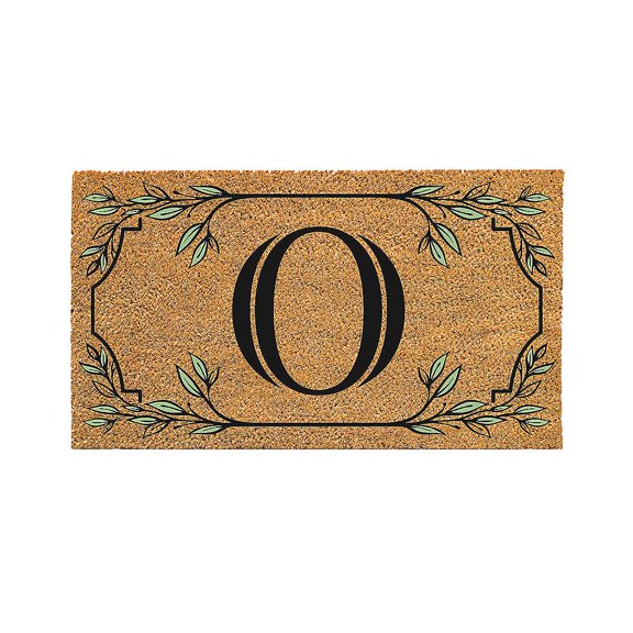 28" x 16" Monogram Coir Mat, Letter "O"