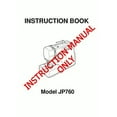 thumbnail image 1 of Janome Spare Part JP760 Sewing Machine Instruction Manual Reprint, 1 of 1
