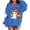 Blue, variant on WAYUTE Girls Sweatshirt Halloween Oversized Cartoon Ghost Print Crewneck Sweatshirt for Kids Long Sleeve Soft Lined Fall Casual Dailywear,Red,Size 5-6 Y