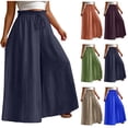 thumbnail image 7 of FchengtaiS Plus Size Womens Flowy Palazzo Pants Wide Leg Baggy Pants Boho Lounge Pants with Pockets, 7 of 7
