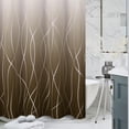 thumbnail image 6 of Extra Long Shower Curtain Set 72x84 Brown Ombre Waffle 84 inch Shower Curtain Modern XL Shower Curtains for Bathroom Decor Washable Vintage Fabric Shower Curtain with Hooks, Tapue Chocolate Khaki, 6 of 6