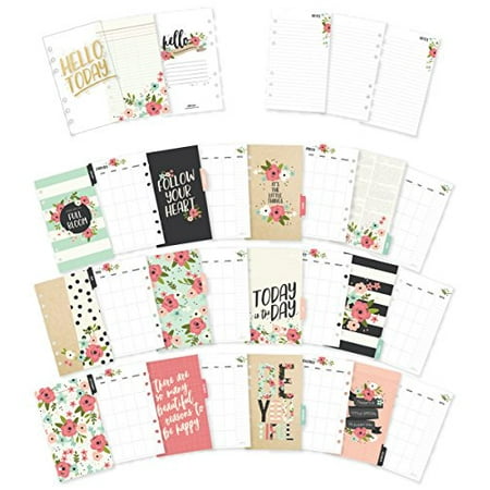 Carpe Diem Beautiful Double-Sided Personal Planner Inserts - Monthly, Undated