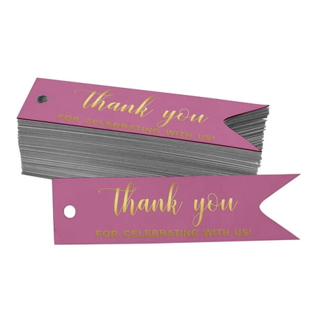 Inkdotpot Real Gold Foil Thank You For Celebrating With Us Bridal Shower Tags Favor Hang Paper Tags 100 Pieces