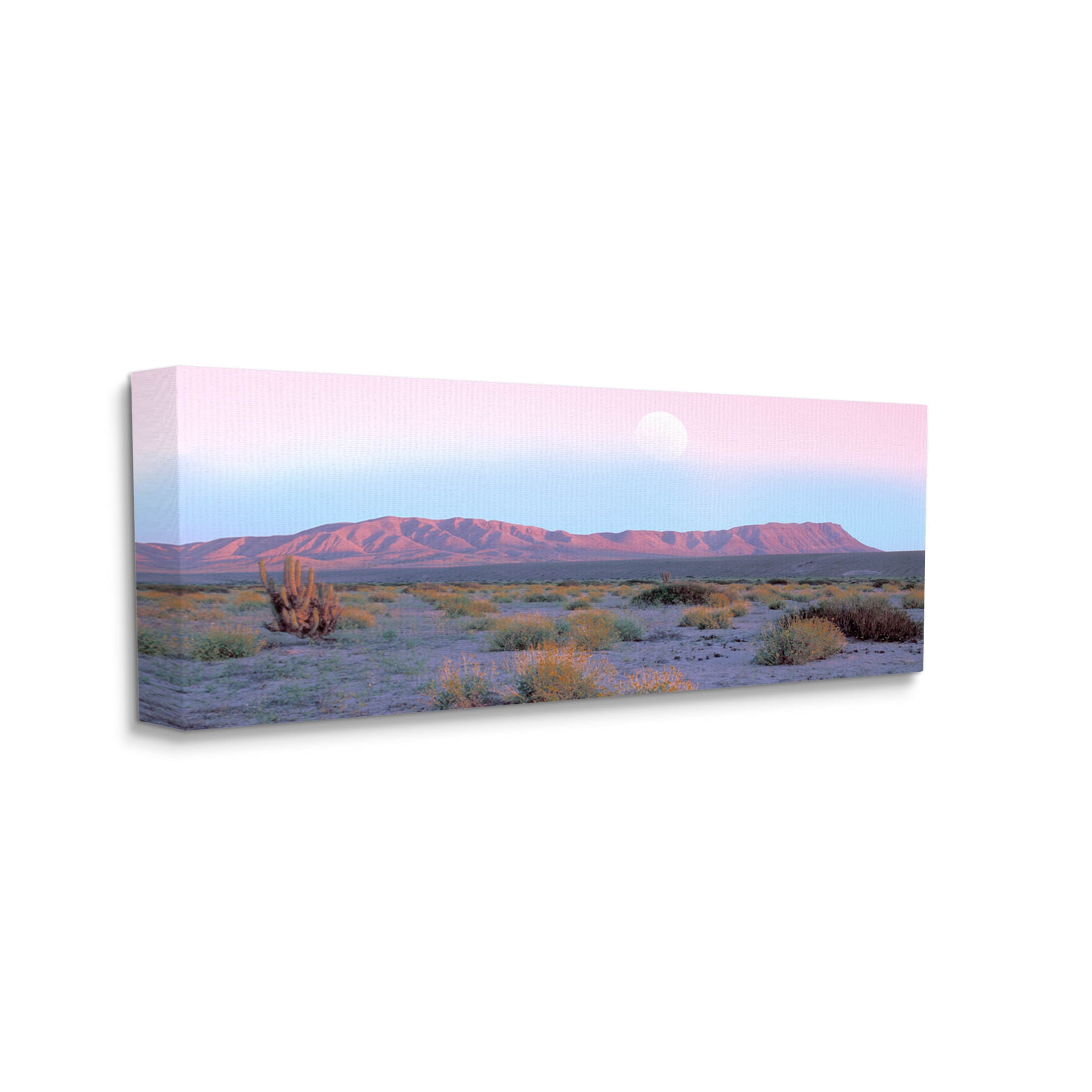 Desert Sun Arid Plateau Landscape Photograph Gallery Wrapped Canvas Print Wall Art