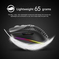 thumbnail image 4 of Wired Gaming Mouse with 16,000 DPI Optical Sensor Chroma RGB Lighting,69g Lightweight Honeycomb Shell,Ultraweave Cable,7 Programmable Buttons for PC Gamer (Black), 4 of 4
