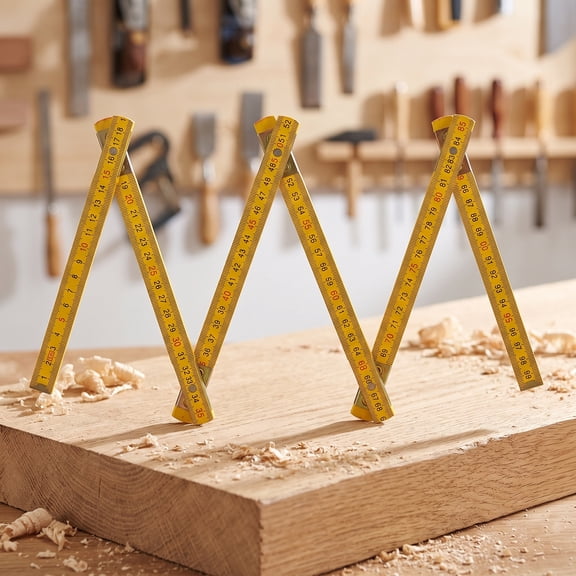 HONMEET Portable Wood Folding Carpentry Ruler with Precise Measurements for Woodworking, Projects and Crafting