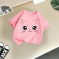 thumbnail image 4 of Hiijoy Big Girls Tee Shirt Cute Cat Print Short Sleeve Cotton T Shirt Children'S Casual Tshirt, 4 of 4