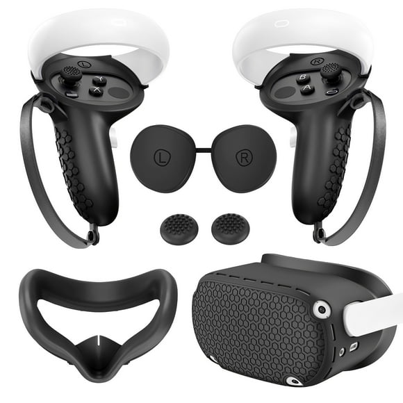 Meta/Oculus Quest 2 Silicone Cover 5 Set - Shockproof, Anti-Slip, Waterproof Dustproof Soft Comfort Enhances VR Gaming (VR Accessories)