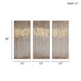 thumbnail image 6 of Wall Decals, Gold Foil Abstract 3-piece Canvas Wall Art Set, Taupe Wall Mirrors,Mdf Wall Tapestries, Household Supplies & Décor, Wall Décor Gold Foil Abstract 3-piece Canvas Wall Art Set, 6 of 8