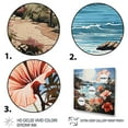 thumbnail image 3 of Designart "Seashore Papercut Coastal Sunlit painting II" Nautical & Beach Floater Framed Wall Decor, 3 of 7