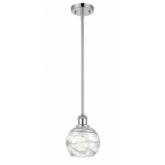 Innovations 516-1S-PC-G1213-6-LED Small Deco Swirl 1 Light Pendant part of the Ballston Collection, Polished Chrome