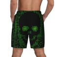 thumbnail image 2 of Lsque Mens Swim Trunks Numbers Skull Pattern - Bathing Suit Compression Liner - Beach Swim Shorts Swimwear - (S-3XL) - Stretch Quick Dry -XX-Large, 2 of 9