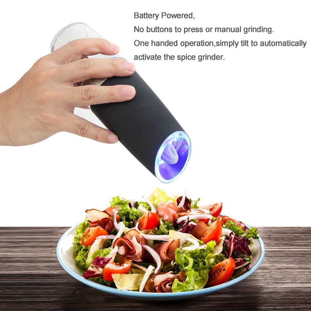 Lowestbest Kitchen Electric Salt or Pepper Grinder with LED Light for Cooking, Black, (Batteries not included) Lowestbest Kitchen Electric Salt or Pepper Grinder with LED Light for Cooking, Black, (Batteries not included)