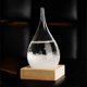 thumbnail image 2 of Gota de agua de vidrio transparente, botella de pronóstico del tiempo, tormentas, corazón, vidrio, Base de madera líquida, adorno, decoración de escritorio para el hogar, manualidad para regalo, 2 of 5