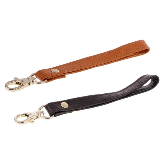 Segolike 2 Pieces Leather Wristlet Strap Replacement Strap For Wristlet Purse Keys Chains Handbag Purse 170mm