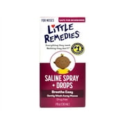 Little Remedies Newborn + Nose Saline Spray Drops, Wash Away Mucus, 1 Oz, 5-Pack