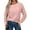 Pink, variant on dGslk Womens Long Sleeve Knit Pullover Sweater Casual Loose Fit Crew Neck Soft Lightweight Top for Ladies Autumn Winter Black L