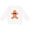 thumbnail image 2 of Inktastic Cute Gingerbread Man with Red Plaid Bowtie Toddler Sweatshirt, 2 of 4