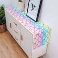 thumbnail image 4 of Table Runner Dresser Scarf 18 x 72 Inch Mermaid Scales Rainbow Color Table Runners Non-Slip Heat Kitchen Dining Table Decor for Kitchen Farmhouse Indoor Outdoor Home Party, 4 of 7
