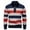 Navy, variant on Men Casual Fashion Striped Half-Zipper Sweater Soft Breathable Fabric Long Sleeve Stand-Up Collar Comfortable for Winter Outdoor Casual Daily Wear Green XXXL