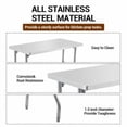 thumbnail image 5 of TEQIN Commercial Worktable,Folding Stainless Steel Kitchen Prep Table,Heavy-Duty Folding Prep Table for Restaurant Kitchen Home and Hotel, 5 of 8