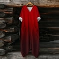thumbnail image 4 of DeHolifer Summer Dresses for Women Vacation Trendy Short Sleeve Scoop Neck Cotton Linen Dress Loose Flowy Beach Sundress Red M, 4 of 7