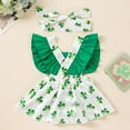 thumbnail image 5 of Krdevn Girls St. Patrick's Day Dress - Ruffle Sleeve Two Piece Outfit for Toddler Party Wear,18-24 Months, 5 of 7